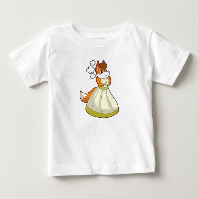 Fox as Bridge with Wedding Dress.PNG Baby T-shirt (Vorderseite)