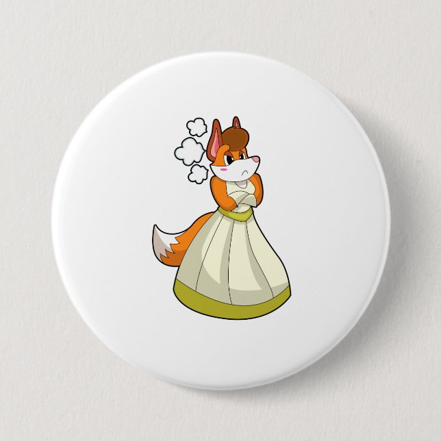 Fox as Bridge with Wedding Dress.PNG Button (Vorderseite)