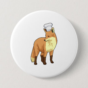 Fox as Cook mit Koch Hut Button
