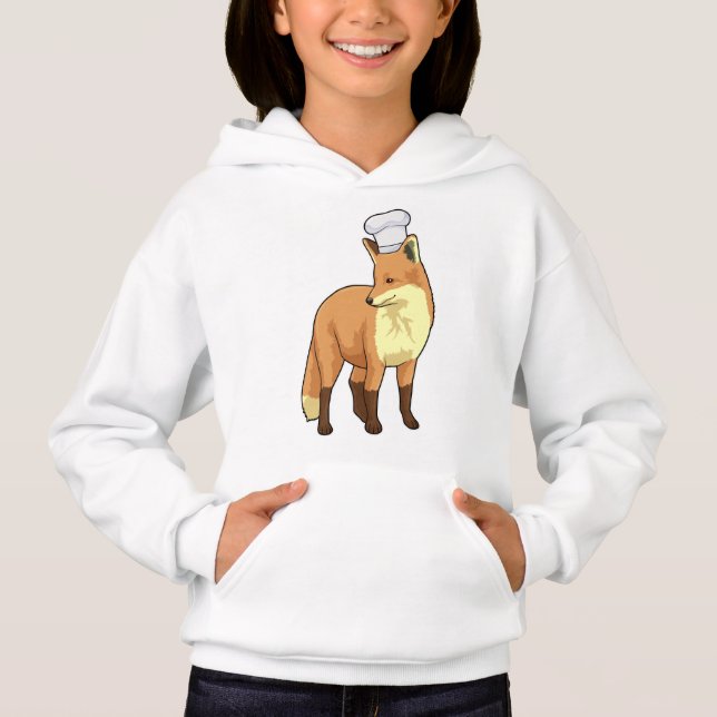 Fox as Cook mit Koch Hut Hoodie (Vorderseite)