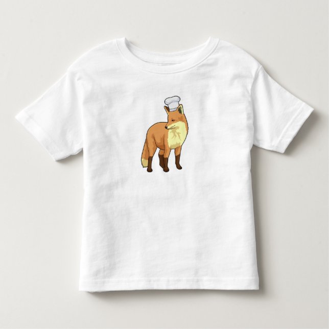 Fox as Cook mit Koch Hut Kleinkind T-shirt (Vorderseite)