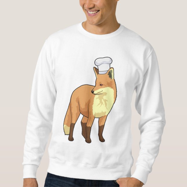 Fox as Cook mit Koch Hut Sweatshirt (Vorderseite)