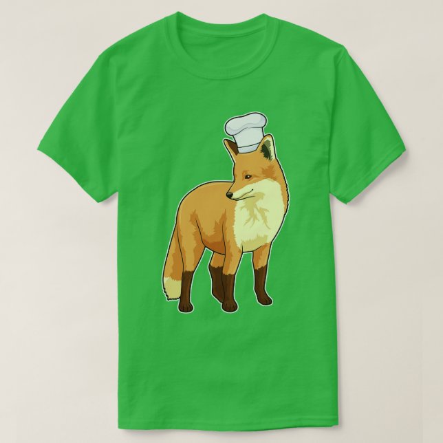 Fox as Cook mit Koch Hut T-Shirt (Design vorne)