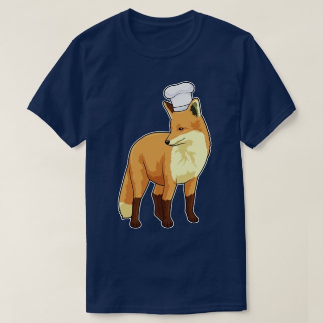 Fox as Cook mit Koch Hut T-Shirt (Design vorne)