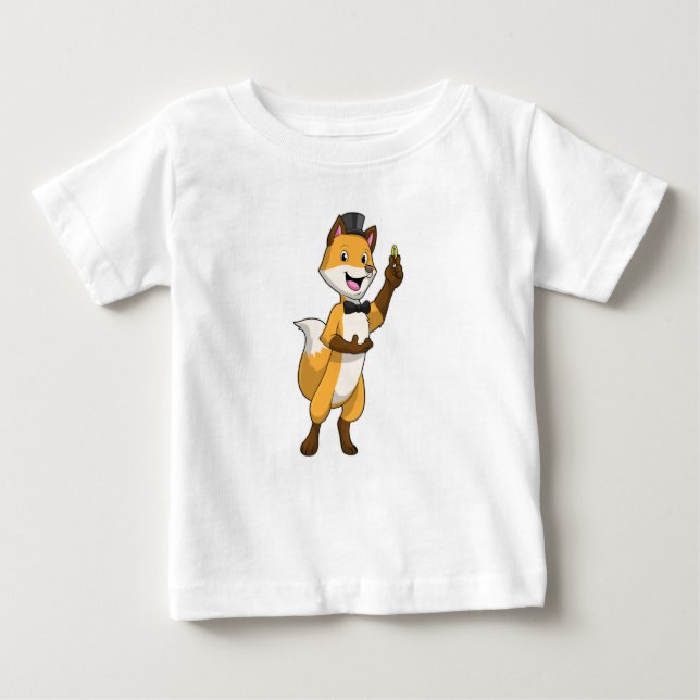 Fox as Groom mit Hochzeitsring Baby T-shirt (Vorderseite)
