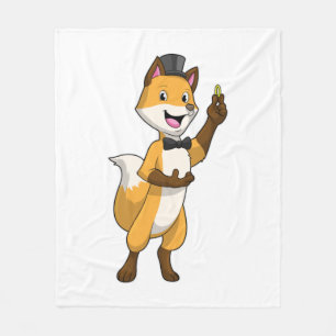 Fox as Groom mit Hochzeitsring Fleecedecke