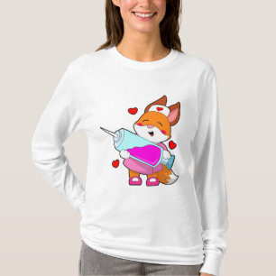 Fox as Nurse with Spritze T-Shirt