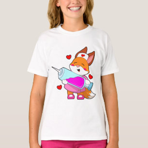 Fox as Nurse with Spritze T-Shirt