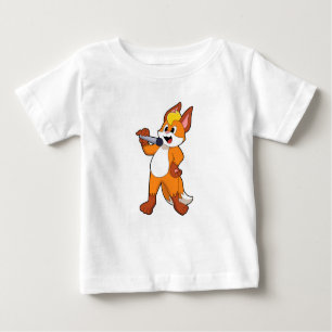 Fox as Sänger mit Mikrofon Baby T-shirt