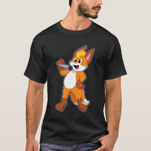 Fox as Singer with Microphone T-Shirt