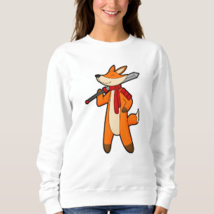 Fox as Warrior with Sword & Scarf Sweatshirt
