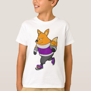 Fox at Ice Skaten mit Ice Skate & Brille T-Shirt