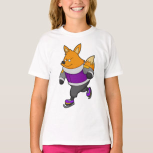 Fox at Ice Skaten mit Ice Skate & Brille T-Shirt