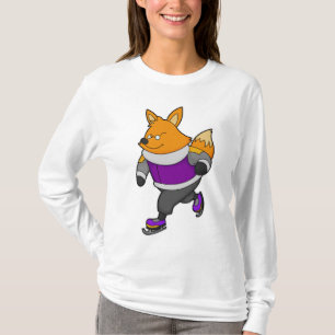 Fox at Ice Skaten mit Ice Skate & Brille T-Shirt