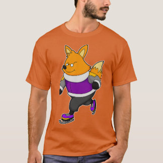 Fox at Ice Skaten mit Ice Skate Brille T-Shirt
