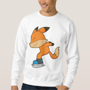 Fox at Ice skating with Ice skates Sweatshirt