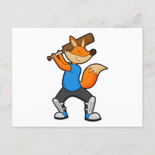 Fox auf Cricket mit Cricket Flex Postkarte