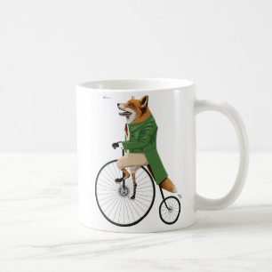 Fox auf Fahrrad Kaffeetasse