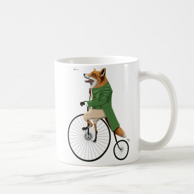 Fox auf Fahrrad Kaffeetasse (Rechts)