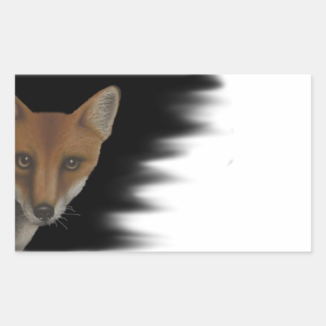 Fox-Aufkleber Rechteckiger Aufkleber (Vorderseite)
