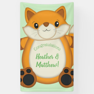 Fox Baby Dusche grün Banner