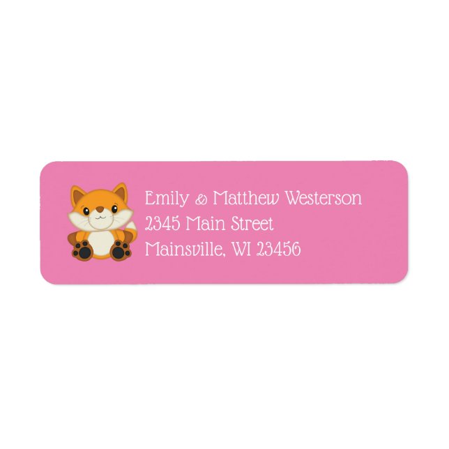 Fox Baby Dusche Pink (Vorne)