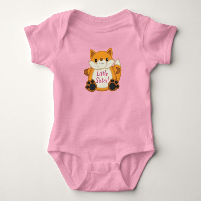 Fox Baby Dusche Pink Baby Strampler (Vorderseite)