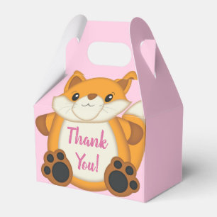 Fox Baby Dusche Pink Geschenkschachtel