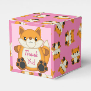 Fox Baby Dusche Pink Geschenkschachtel