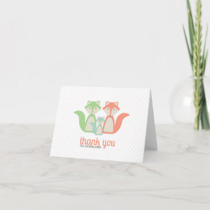 Fox Baby/Family Vielen Dank Dankeskarte