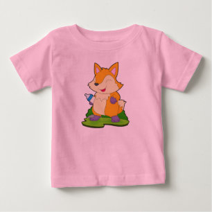 Fox Baby Flasche Milch T-shirt