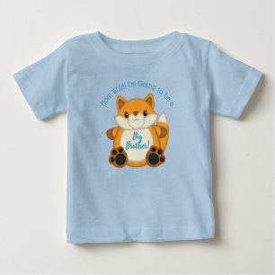Fox Baby Shower Blue Baby T-shirt