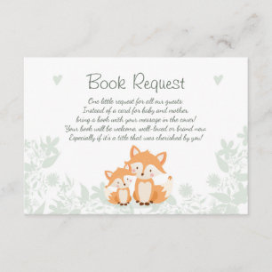 Fox Baby Shower Bringen Sie eine Buchkarte mit dem Begleitkarte