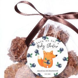 Fox Baby Shower Runder Aufkleber