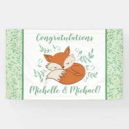 Fox Baby Shower Woodland Tiere Banner