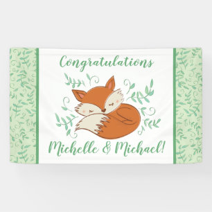 Fox Baby Shower Woodland Tiere Banner