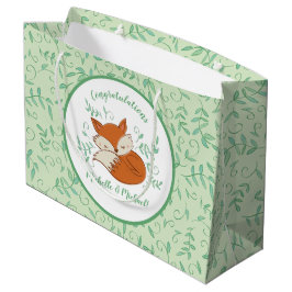 Fox Baby Shower Woodland Tiere Große Geschenktüte