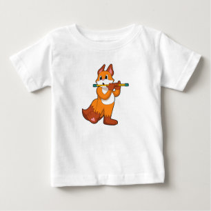 Fox bei Musik mit Flute.PNG Baby T-shirt