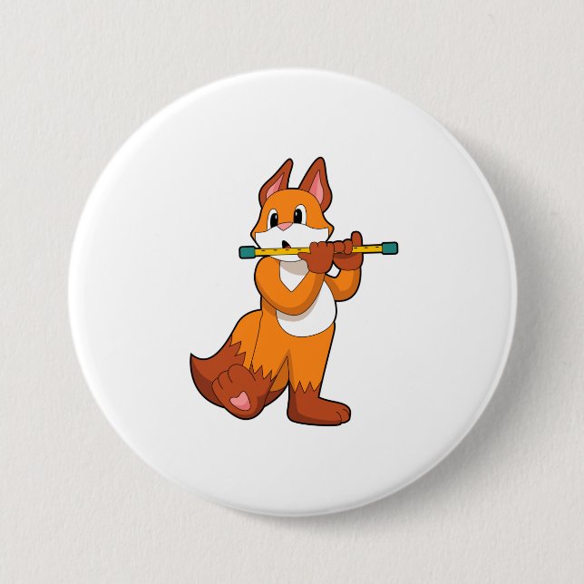 Fox bei Musik mit Flute.PNG Button (Vorderseite)