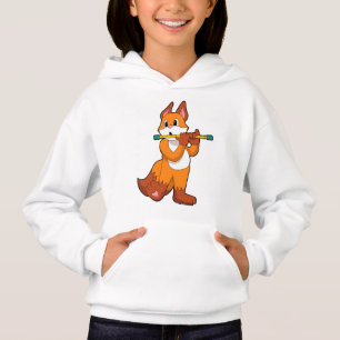Fox bei Musik mit Flute.PNG Hoodie