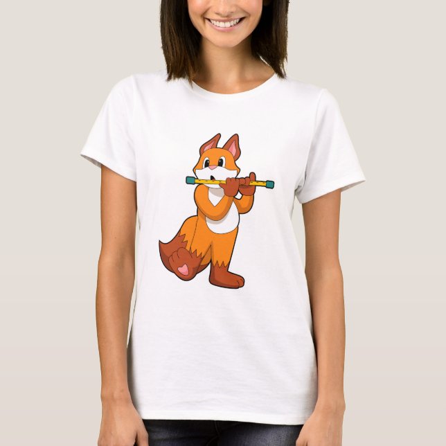 Fox bei Musik mit Flute.PNG T-Shirt (Vorderseite)