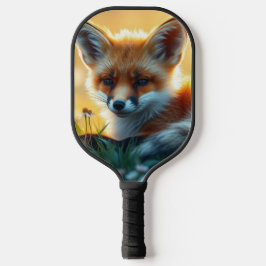 Fox bei Sonnenuntergang Pickleball Schläger