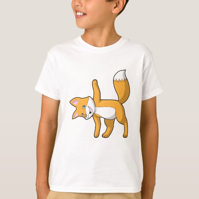 Fox bei Yoga Stretching T-Shirt (Vorderseite)