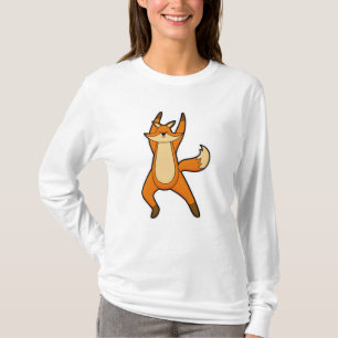 Fox bei Yoga-Stretching-Übung T-Shirt