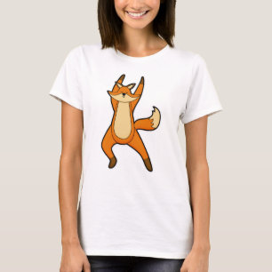 Fox bei Yoga-Stretching-Übung T-Shirt
