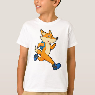 Fox beim Ausführen mit Backpack T-Shirt