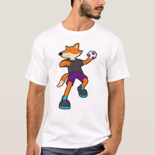 Fox beim Handballspieler mit Handball T-Shirt