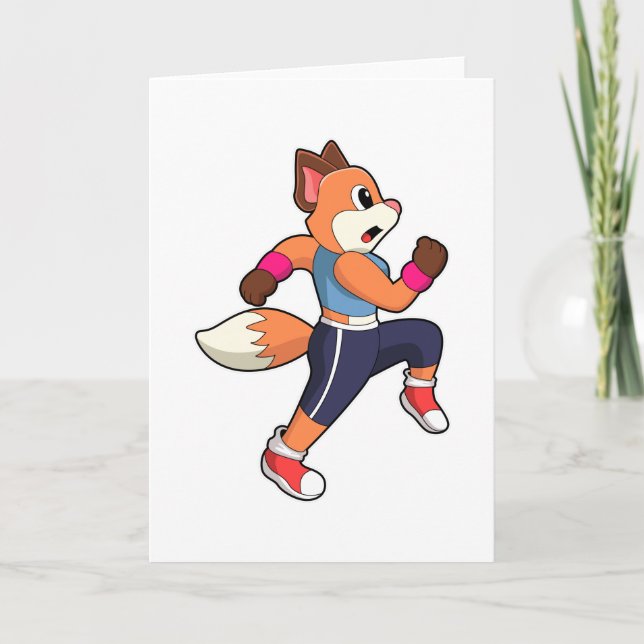 Fox beim Laufen Karte (Vorderseite)