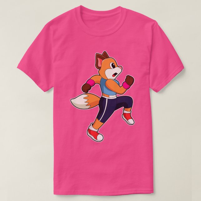 Fox beim Laufen T-Shirt (Design vorne)