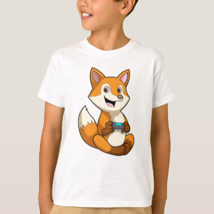 Fox beim Spielen mit Controller T-Shirt